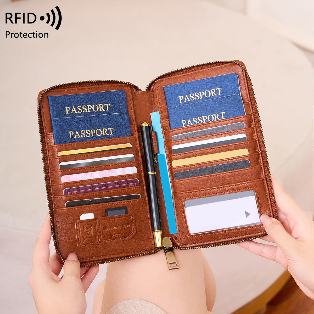 Passport Holder Rfid - Dompet Paspor Anti RFID Desain Pesawat