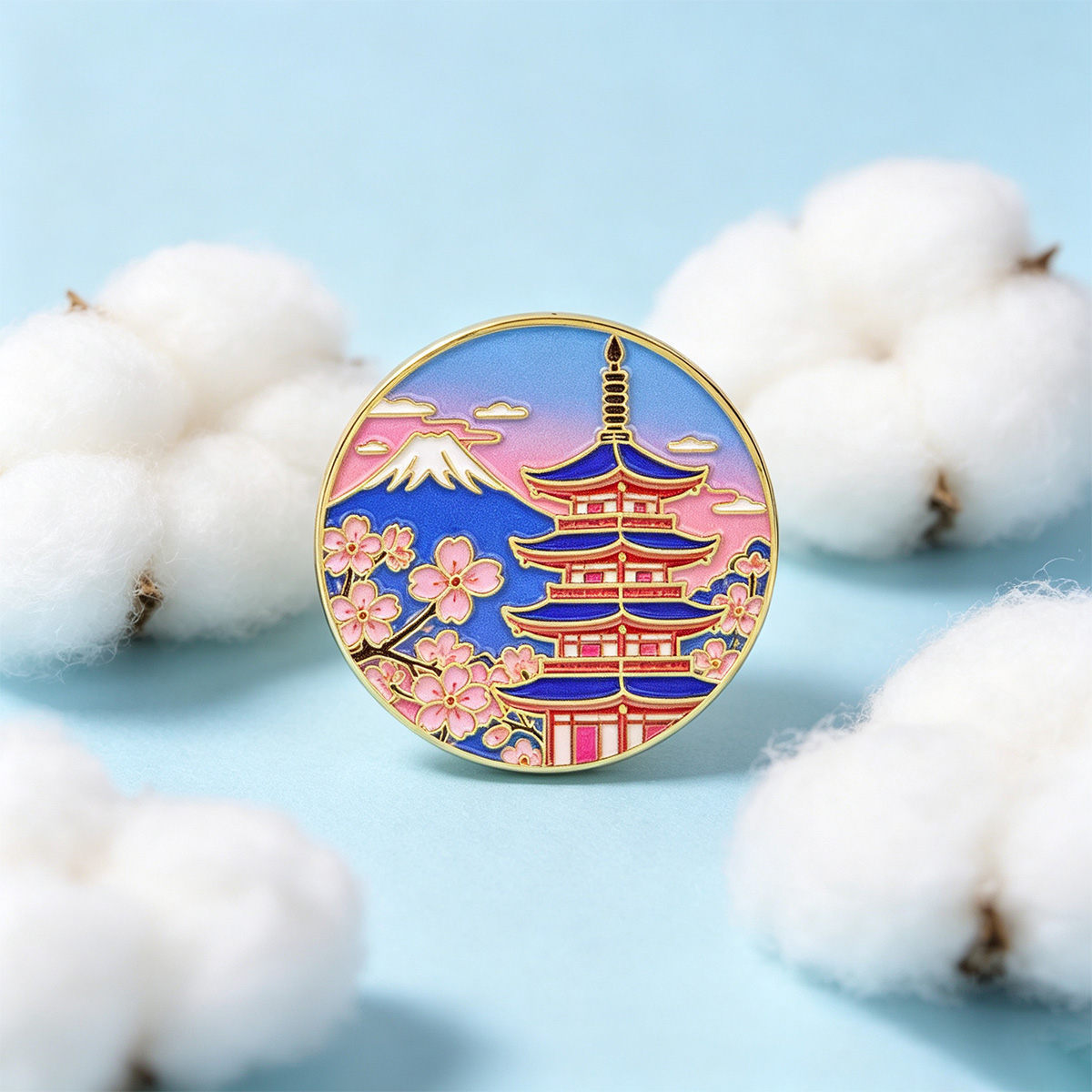 Travel Accessories For Japan - Pin Enamel Bunga Sakura Jepang, Bros