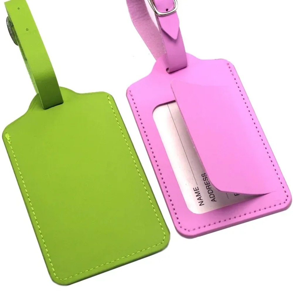 Luggage Tag Leather - Tag Identifikasi Bagasi Pesawat Kulit PU,