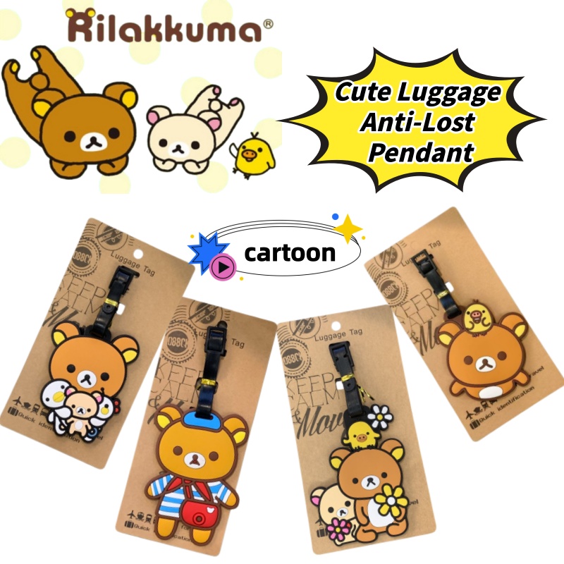 Travel Accessories For Japan - Tag Bagasi Kreatif Rilakkuma yang Dipersonalisasi,