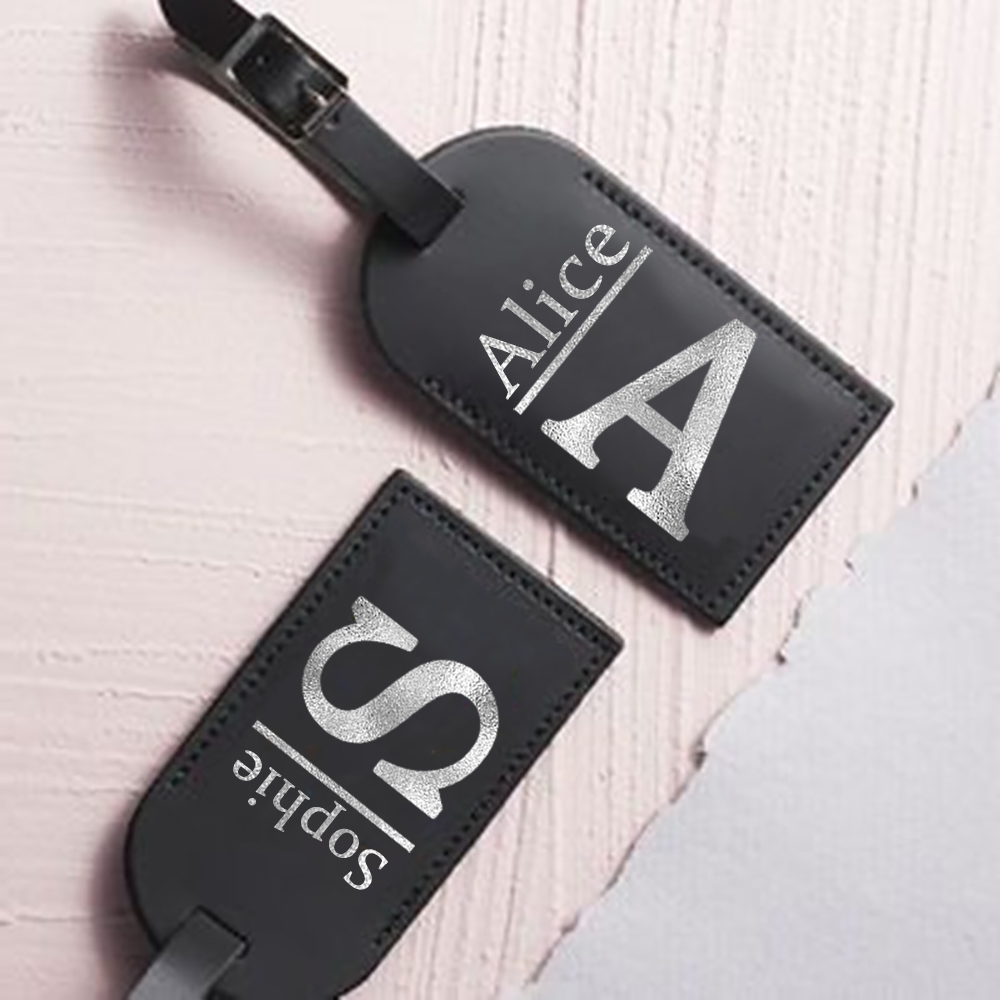 Luggage Tag Leather - Surat yang Dipersonalisasi dengan Nama Tag