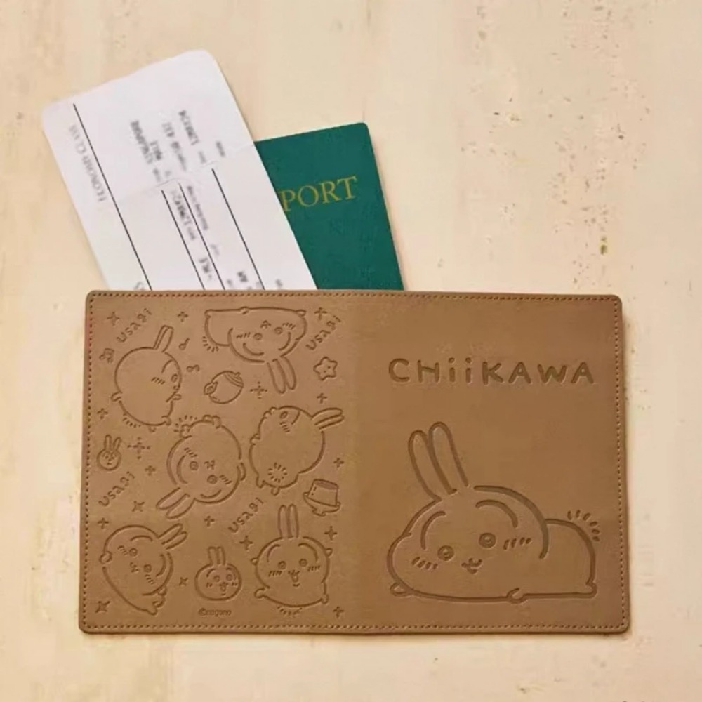Travel Accessories For Japan - Tag Bagasi Kulit Kawaii Berstempel Emas