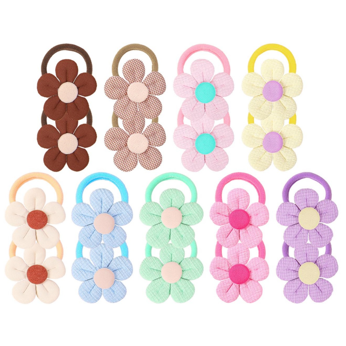 Travel Accessories Must Have - 18 Buah Ikat Rambut Bunga Matahari