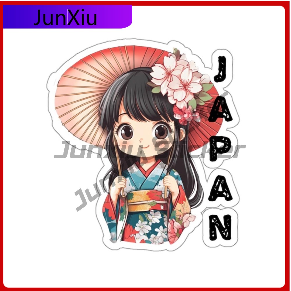 Travel Accessories For Japan - Stiker Perjalanan Jepang Stiker Gadis Jepang