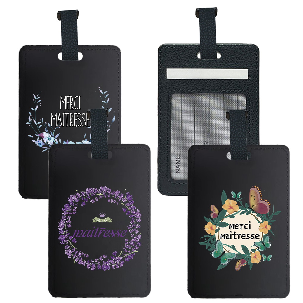 Luggage Tag Leather - Tag Bagasi Perjalanan Portabel Pu Tag