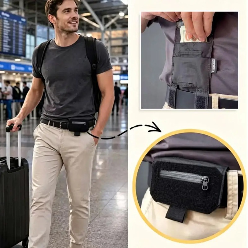 Passport Holder Rfid - Dompet Sabuk Pinggang Portabel, Hadiah untuk