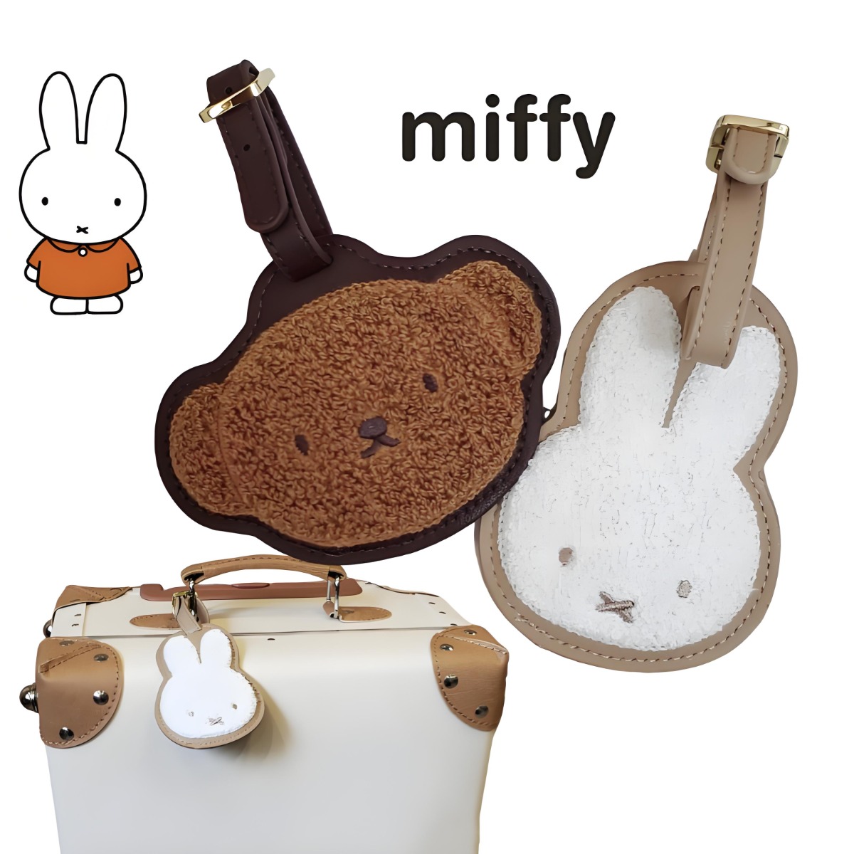 Tas Kulit Bordir Kelinci Miffy - Luggage Tag Leather ulasan dan harga