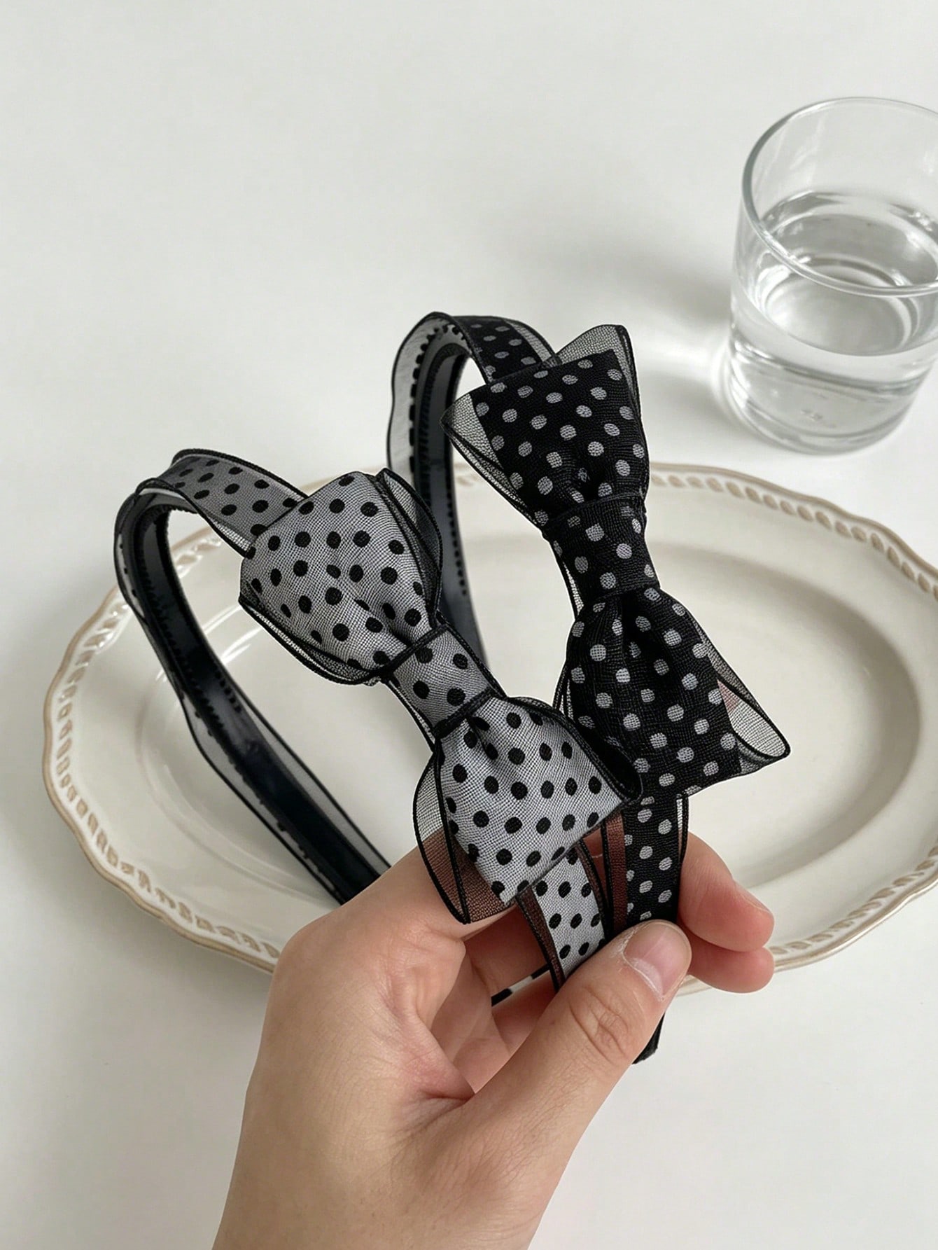 1pc Ikat Rambut Pita Polka Dot - Travel Accessories Present ulasan dan harga