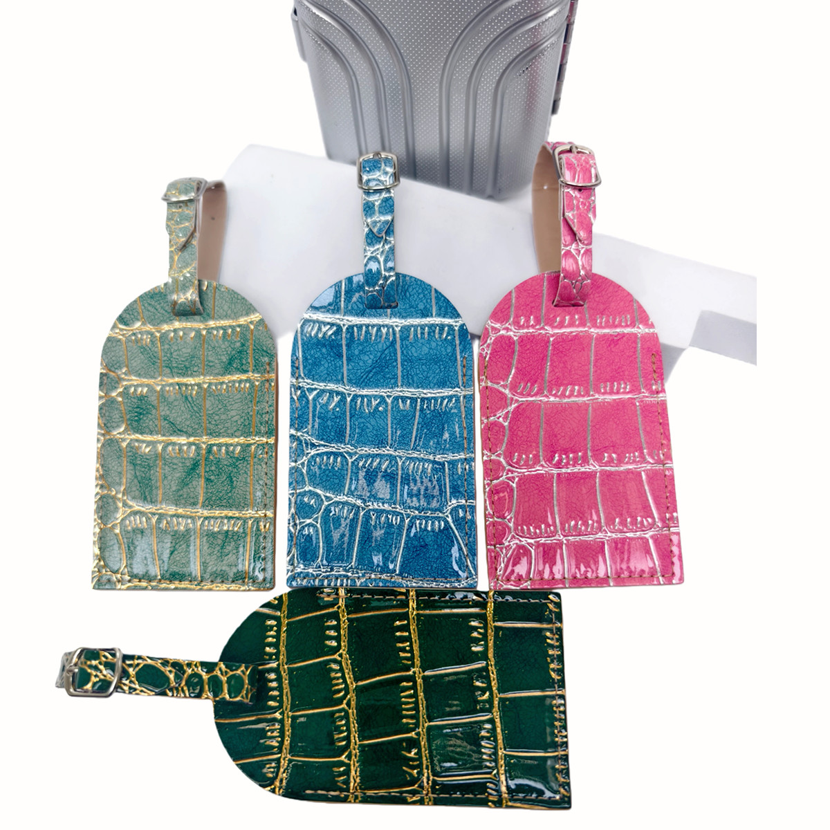 Tag Bagasi Berwarna Emas/Perak - Luggage Tag Leather ulasan dan harga
