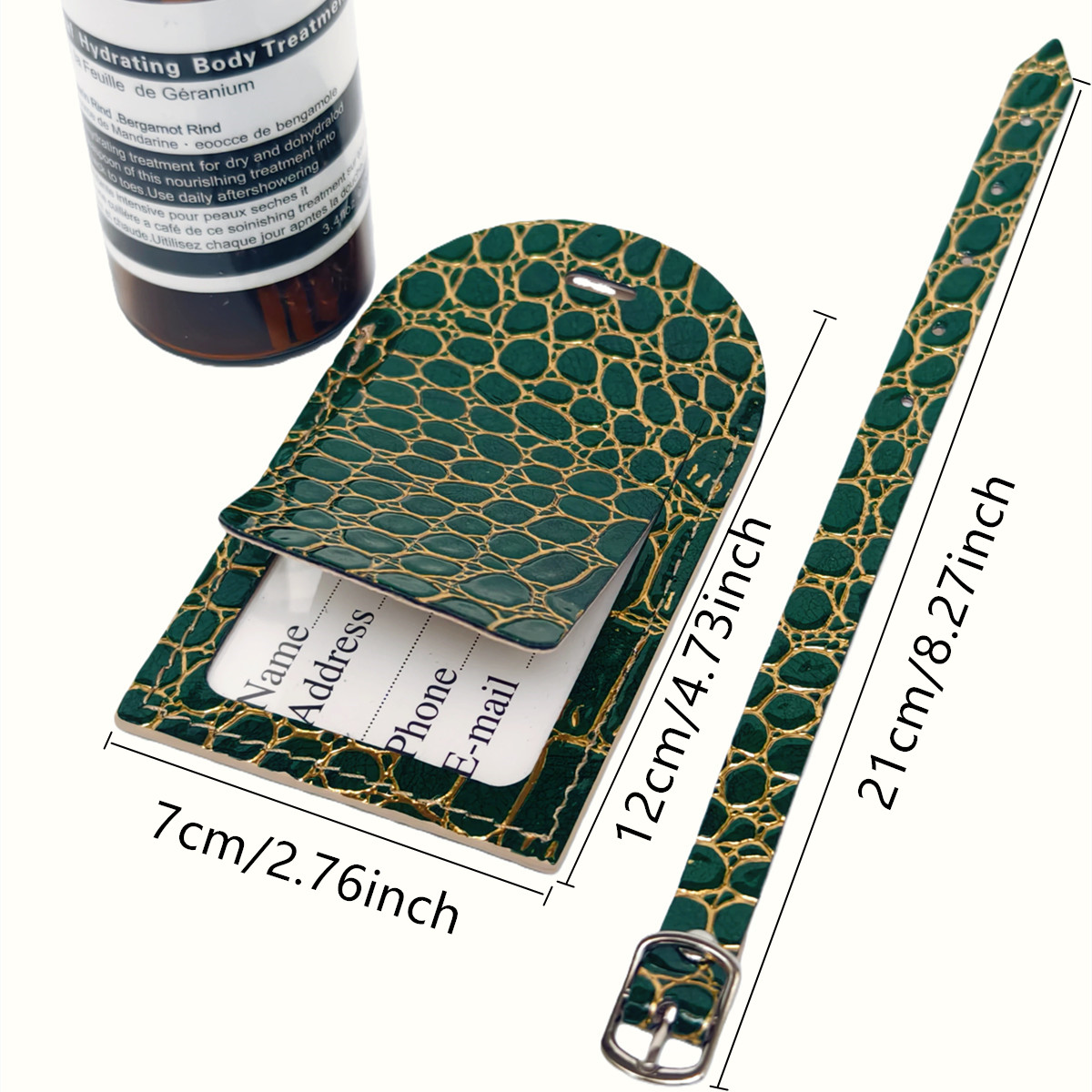 Tag Bagasi Berwarna Emas/Perak - Luggage Tag Leather ulasan dan harga
