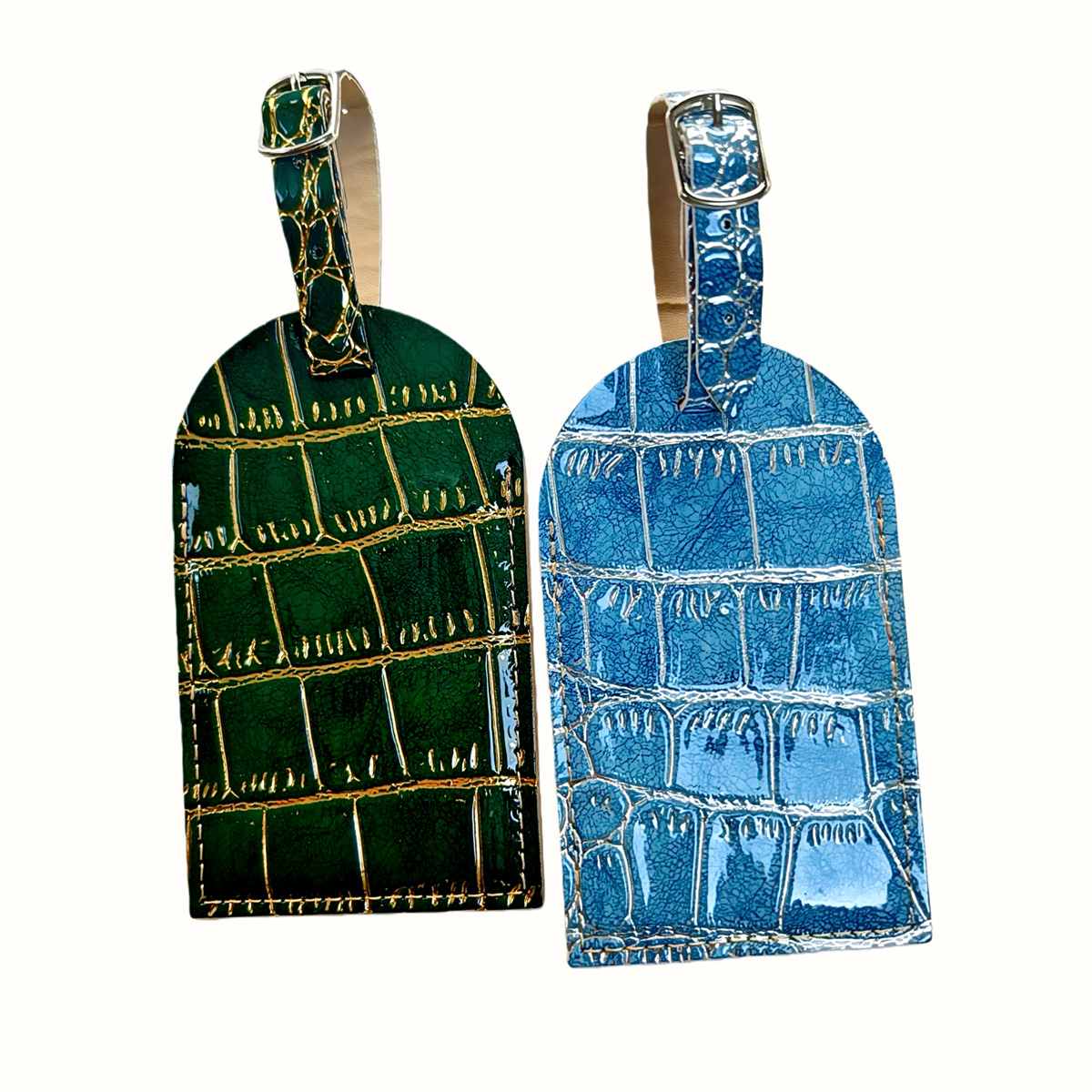 Tag Bagasi Berwarna Emas/Perak - Luggage Tag Leather ulasan dan harga