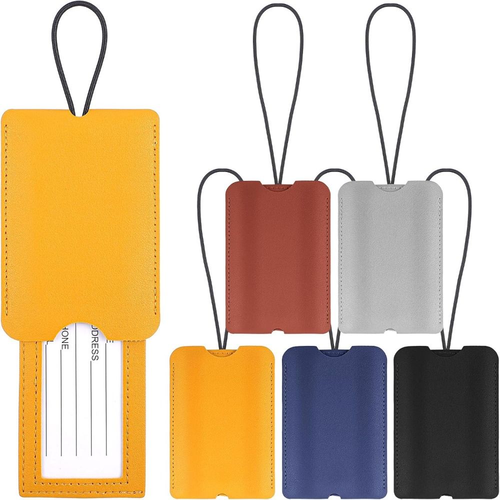 Label Bagasi Kulit PU Warna Me - Luggage Tag Leather ulasan dan harga