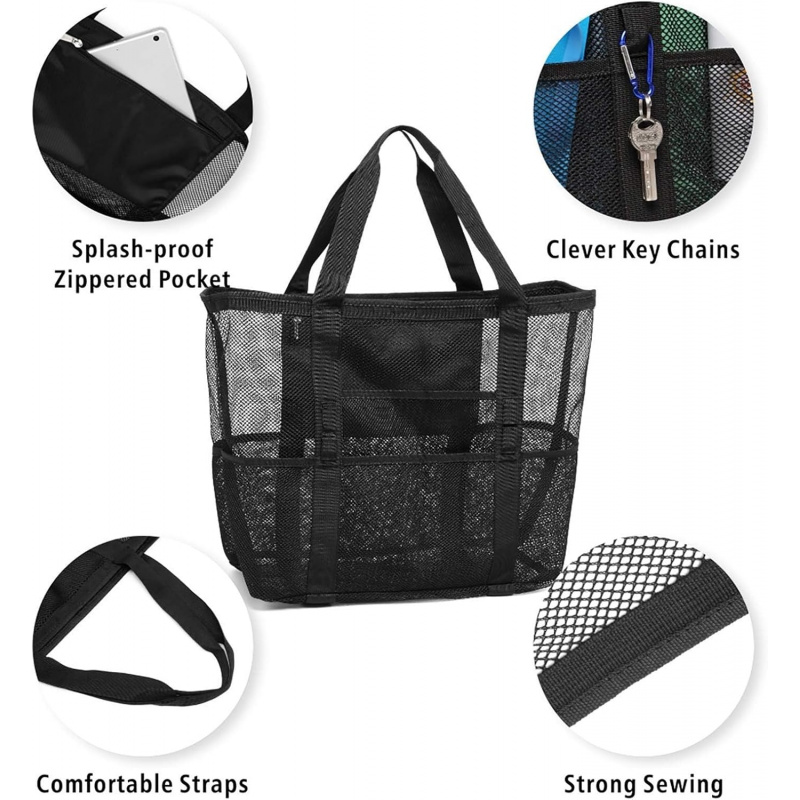 Tas Pantai Jaring Ukuran Besar - Travel Accessories Must Have ulasan dan harga