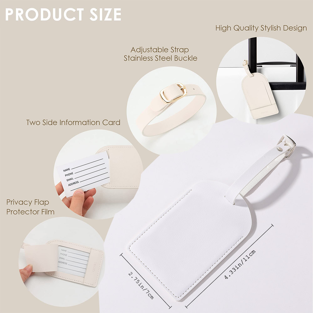 Tag nama kustom bagasi kulit P - Luggage Tag Leather ulasan dan harga