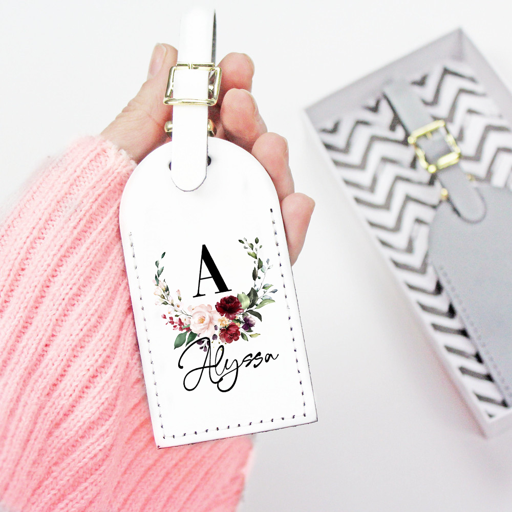 Tag nama kustom bagasi kulit P - Luggage Tag Leather ulasan dan harga