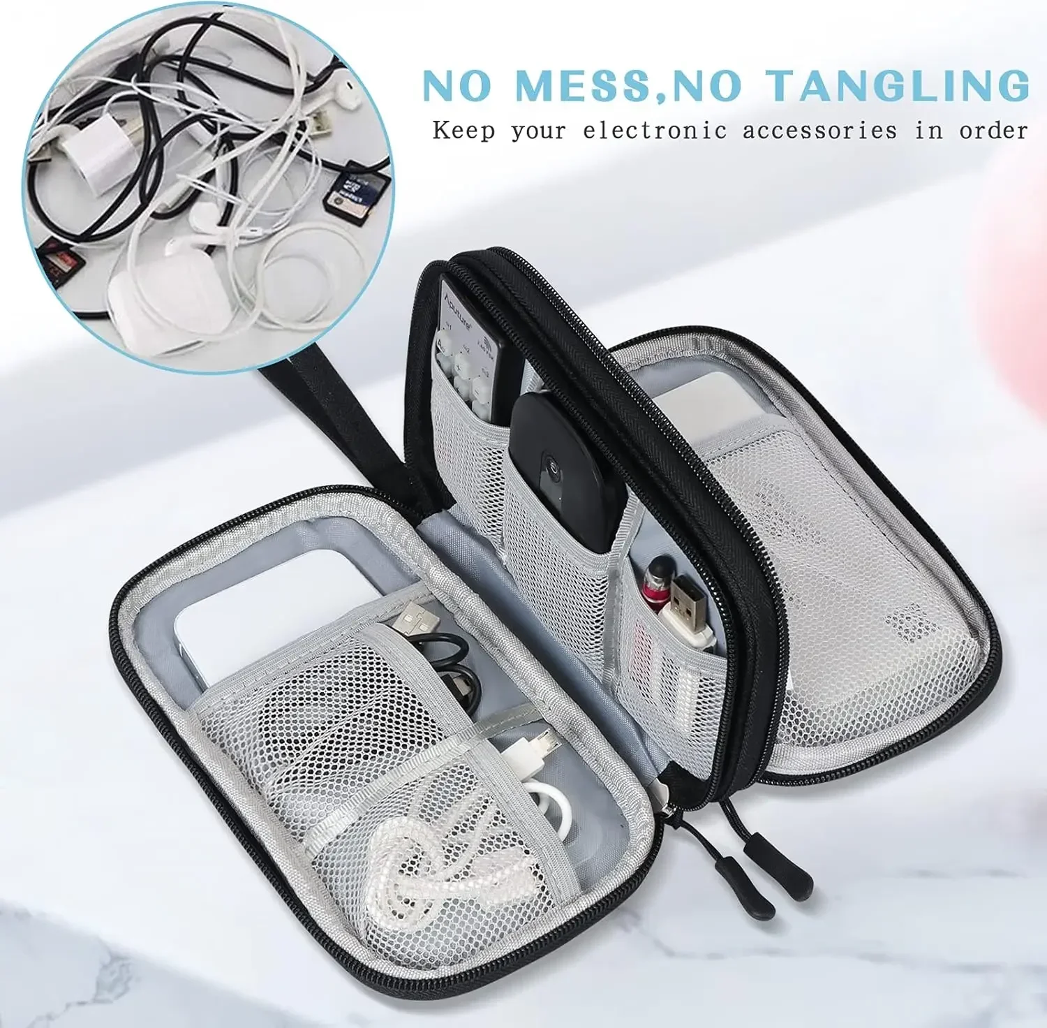 Tas Kabel Perjalanan, Kantong  - Travel Accessories Must Have ulasan dan harga