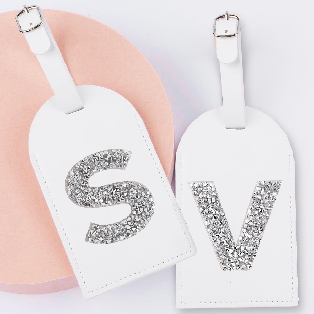 A-Z berlian imitasi Monogram k - Luggage Tag Leather ulasan dan harga