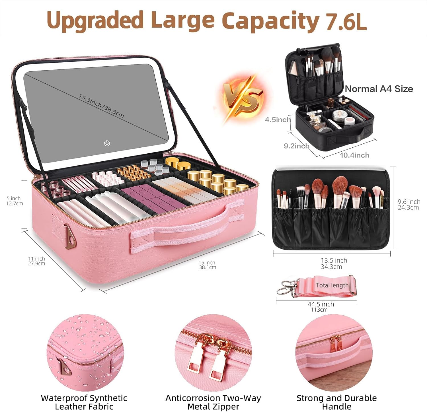 Tas Makeup Kapasitas Besar 15' - Travel Accessories Organizer Case ulasan dan harga